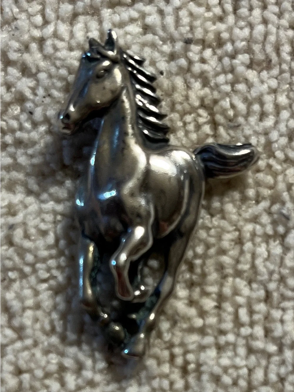 Silver Running Horse Pendant